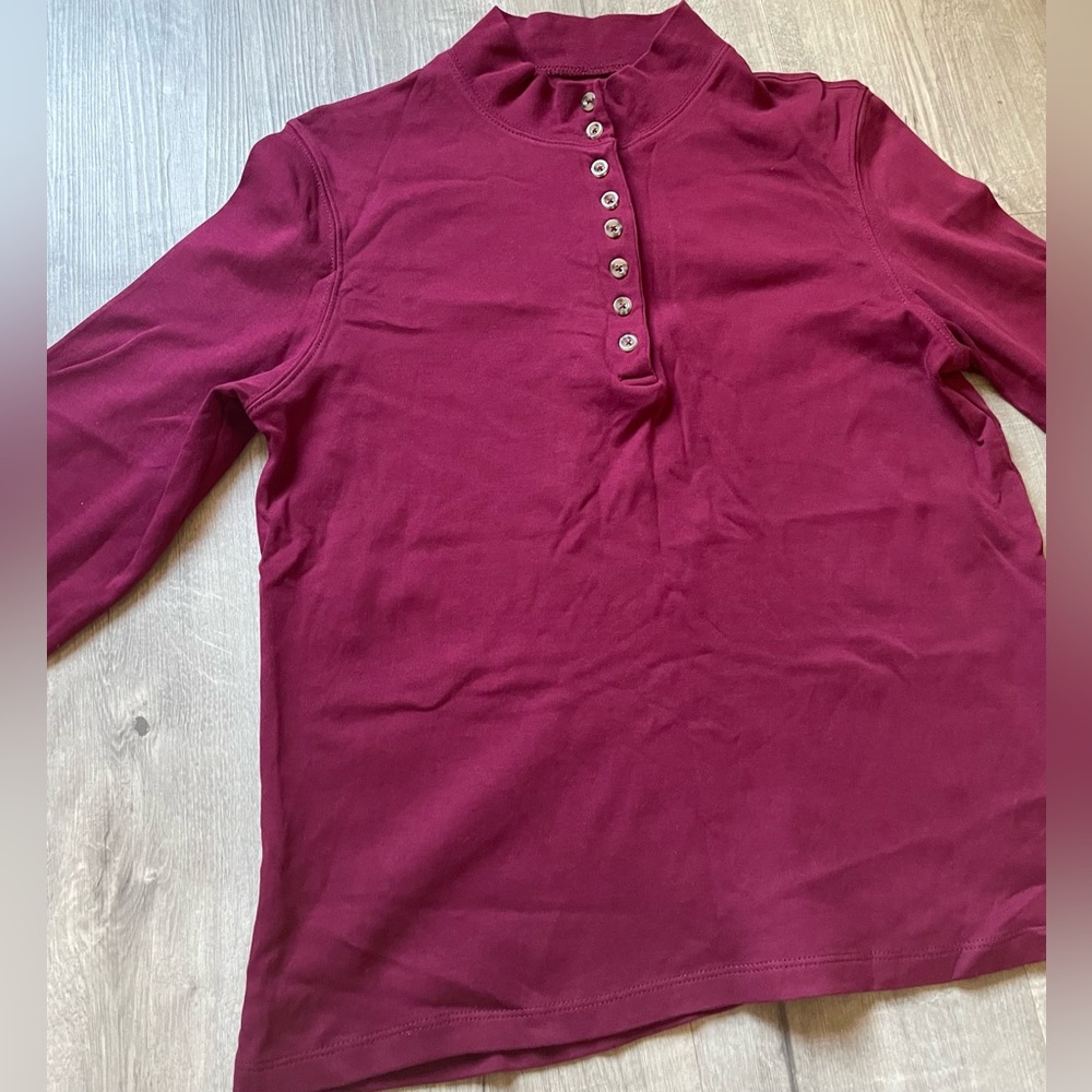 Long Sleeve Maroon Top